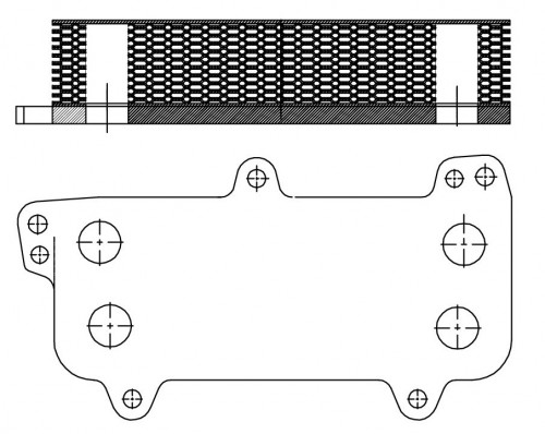 Радиатор масляный для автомобилей Transporter (03-)/Touareg (03-) 2.5D