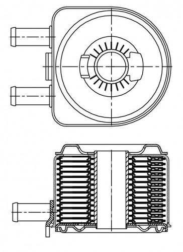 Радиатор масляный для автомобилей Boxer (02-)/Jumper (02-) 2.0D/2.2D