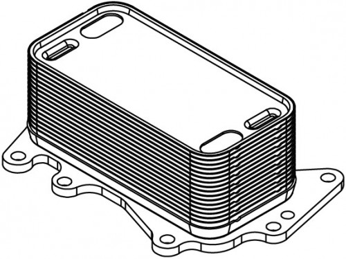 Радиатор масляный для а/м BMW X5 (F15) (13-)/5 (F10) (10-)/7 (F01) (08-) 3.0D [N57D30]