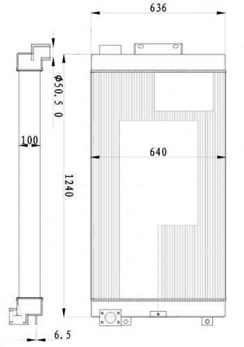 Радиатор масл. для гусеничных экскаваторов CAT 330D/336D/340D с дв. CAT C9