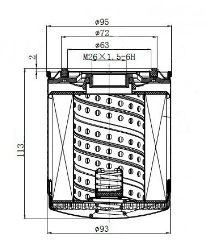 Фильтр для а/м Hyundai H-1 Starex (96-)/Kia Sorento (02-) 2.5D (масл.) (LOF 0805)