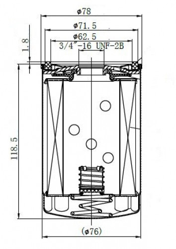 Фильтр масляный для а/м Ford Focus I (98-)/Mondeo I (93-)/Fusion (02-) 1.6i/1,8i/2.0i