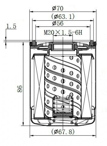 Фильтр масляный для а/м Mitsubishi Lancer X (07-)/Colt (04-) 1.1i/1.5i