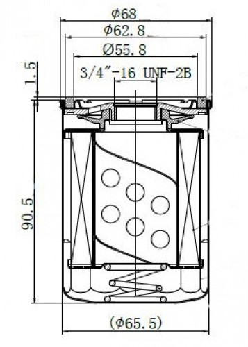 Фильтр для а/м Nissan Note (04-)/Micra (02-) 1.4i/Primera (90-) 2.0i (масл.) (LOF 1405)