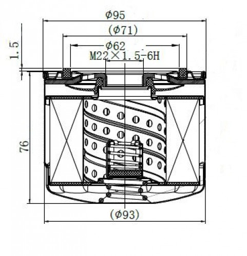 Фильтр для а/м Fiat Ducato (06-)/Iveco Daily (06-) 2.3D/3.0D (масл.) (LOF 1601)