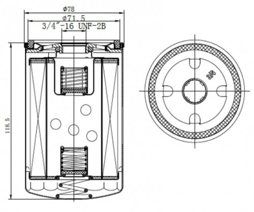 Фильтр для а/м VAG 80 (91-)/100 (91-)/Golf III (91-)/Passat B3 (88-) 1.4i/1.6i/2.0i (масл.) (LOF 1807)