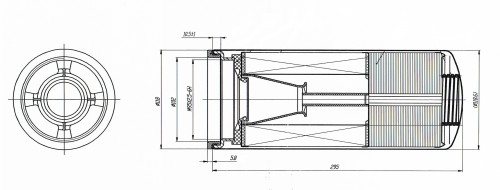 Фильтр масляный для а/м Dongfeng DFH4180 GX (13-) 13.5D [Cummins ISZ14 Е5]