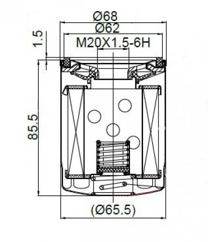 Фильтр масляный для а/м BAIC U5 Plus (21-)/BAIC X35 (19-) 1.5i