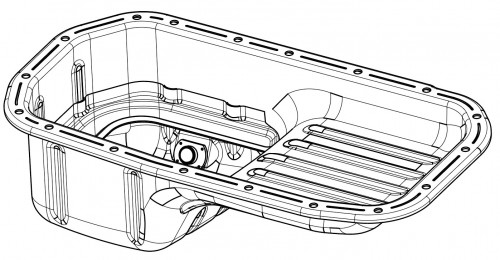Поддон масляный для а/м Hyundai Accent (99-)/Getz (02-)/Kia Rio (05-) 1.3i/1.4i/1.5i/1.6i