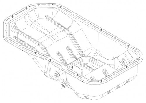 Поддон масляный для а/м Hyundai H-1 Starex (96-) 2.5D [D4BF]