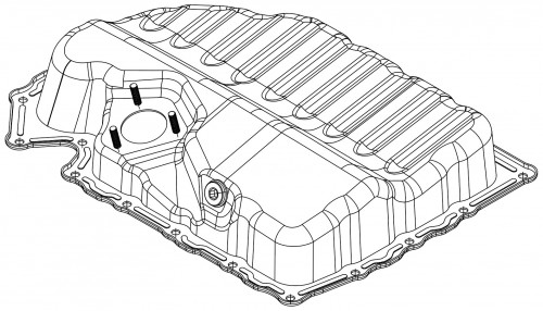 Поддон масляный для а/м VW Tiguan (08-)/Skoda Octavia A5 (04-) 1.8i/2.0i