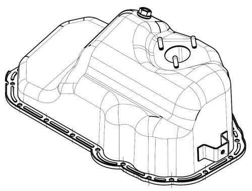 Поддон масляный для а/м Skoda Yeti (09-)/VW Caddy (10-)/Audi A3 (08-) 1.2T [CBZB;CBZA]