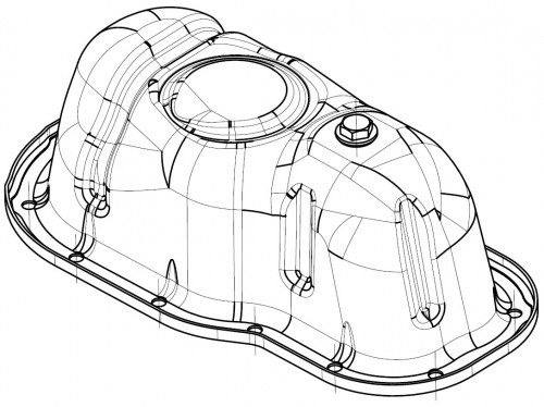 Поддон масляный для а/м Toyota Land Cruiser Prado (02)/(09-) 4.0i [1GR-FE]