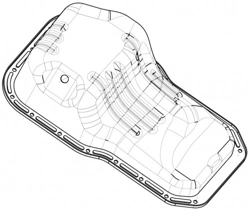 Поддон масляный для а/м Toyota Ipsum (96-)/RAV4 (94-)/Caldina (92-) 2.0i [3S-FE]