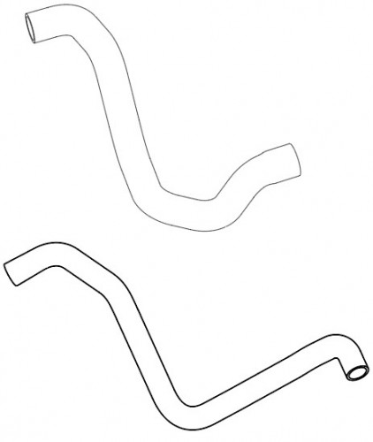 Патрубки охл. для а/м Лада Iskra (25-) 1.6i 16V МТ (EPDM, кмпл., 2 шт.)