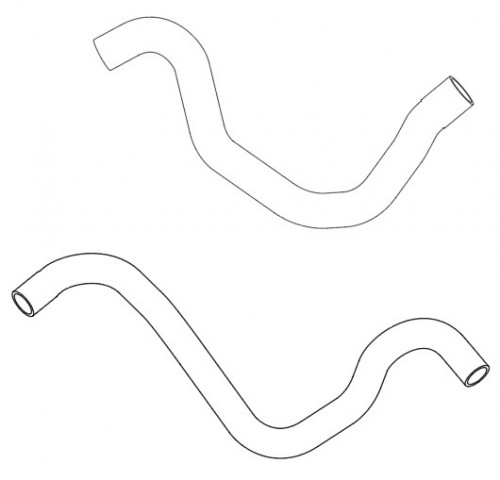 Патрубки охл. для а/м Лада Iskra (25-) 1.6i 8V MT (EPDM, кмпл., 2 шт.)