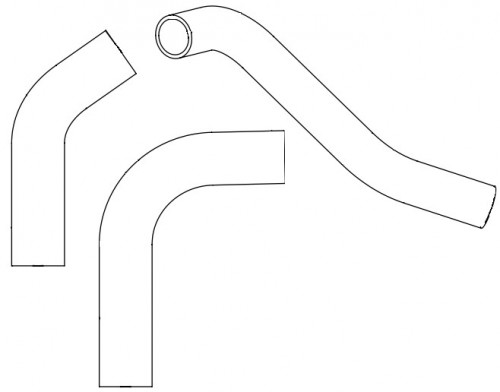 Патрубки охл. для а/м ГАЗель 3302 УМЗ-4216 Е-3 (EPDM, кмпл., 3шт.)