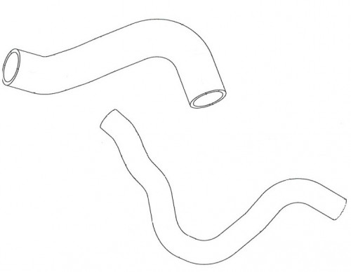 Патрубки охл. для а/м Chevrolet Cruze (09-) 1.6i (EPDM, кмпл., 2 шт.)