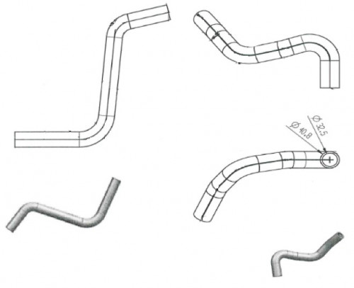 Патрубки охл. для а/м Chevrolet Lacetti (04-) 1.4i/1.6i/1.8i (EPDM, кмпл., 2шт.)