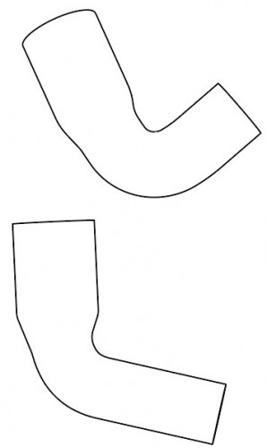 Патрубки охл. для а/м ЗИЛ 5301 Бычок (силикон, кмпл., 2 шт.)