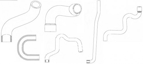 Патрубки охл. для а/м КАМАЗ 5490 (13-)/Mercedes-Benz Axor (01-) (силикон, кмпл., 6 шт.)