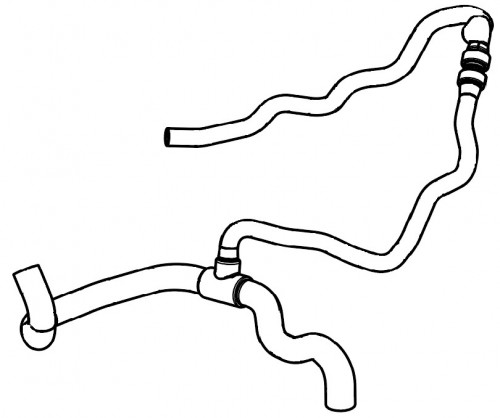 Патрубок охл. для а/м Renault Logan II (12-)/Sandero II (12-) 1.6i 16V [K4M] MT нижн. (EPDM, 1 шт.)