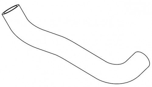 Патрубок охл. для а/м Mitsubishi Lancer IX (00-) 1.3i/1.6i АТ нижн. (EPDM, 1 шт.)