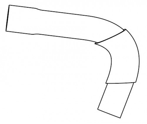 Патрубок охл. для а/м Toyota Corolla (07-) 1.6i AT/MT верх. к дв. (EPDM, 1 шт.)