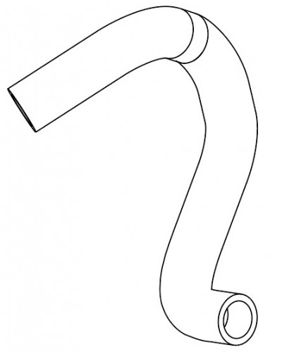 Патрубок охл. для а/м Toyota Corolla (07-) 1.6i AT/MT нижн. (EPDM, 1 шт.)