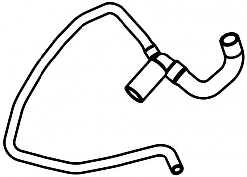 Патрубок охл. для а/м Opel Astra H (04-) 1.6i/1.8i нижн. (EPDM, 1 шт.)