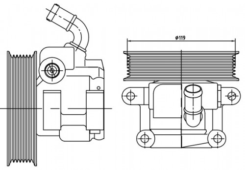 Насос ГУР для автомобилей Ford Transit (06-) 2.4D