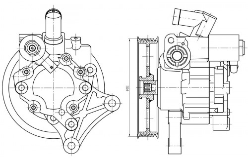 Насос ГУР для автомобилей Mercedes-Benz C (W204) (07-)/E (C207) 1.8T (с эл. магнит. клапаном)