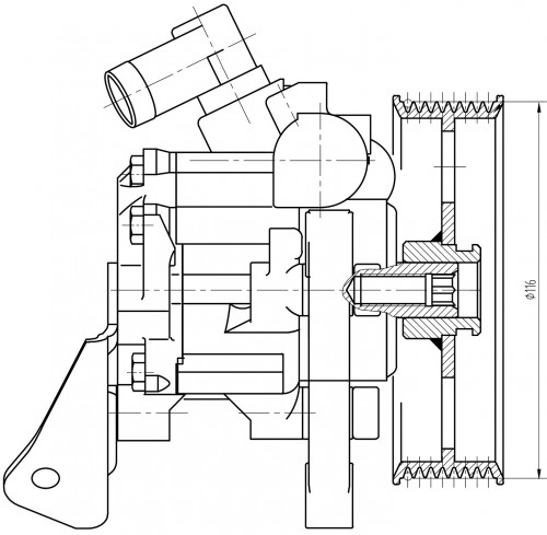 Насос ГУР для автомобилей Mercedes-Benz ML (W164) (05-)/GL (X164) (06-) 3.0D (8PK) (LPS 1530)