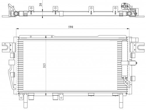 Радиатор кондиционера для автомобилей Hover H5 (10-) 2.0D