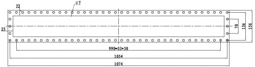 Радиатор охлаждения для трактора К-700A "Кировец" (-01) с дв. ЯМЗ-238 (нижний патрубок 54мм)