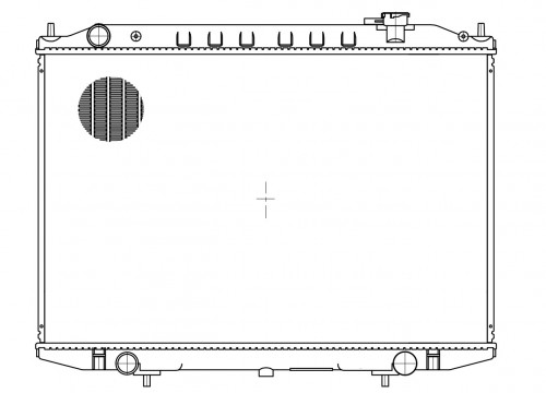 Радиатор охлаждения для автомобилей NP300 (08-)/Pick Up (98-) 2.5D (LRc 1432)