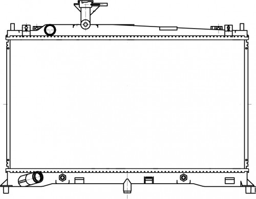 Радиатор охлаждения для автомобилей Mazda 6 (GG) (02-) 2.0i AT (сердц. 678*375мм)