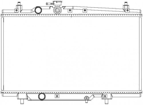 Радиатор охлаждения для автомобилей Geely Otaka (07-)/MK (06-)/MK Cross (10-) 1.5i MT