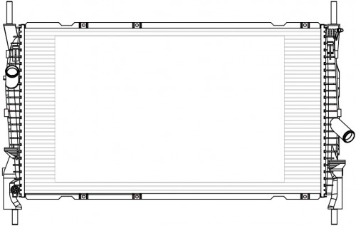 Радиатор охлаждения для а/м Sollers Atlant (23-)/JAC Sunray (23-) 1.9D