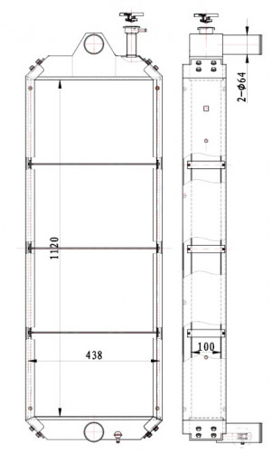 Радиатор охлаждения для с/т CAT 345C/345D/349D (08-) с дв. CAT C13