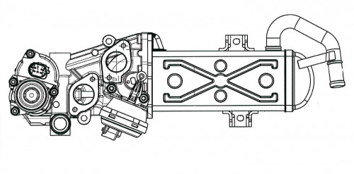 Клапан EGR с теплообменником для автомобилей VW Tiguan (08-) 2.0TDi