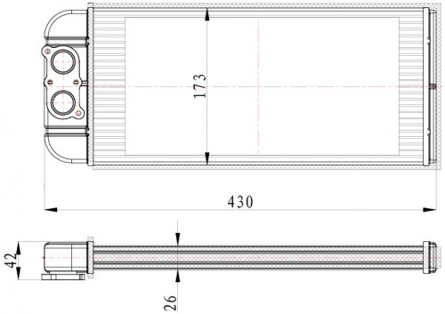 Радиатор отопителя для а/м DongFeng DFH4180 GX