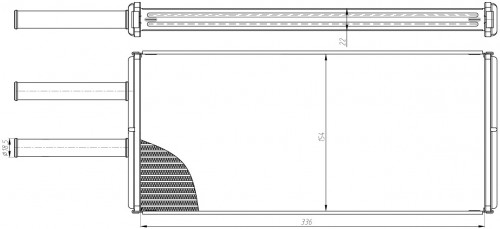 Радиатор отопителя для экскаваторов Volvo EC135B/EC160B/EC180B/EC330B/EC360B/EC460B/EW140B/EW145B