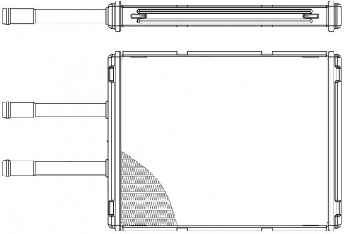 Радиатор отопителя для экскаваторов Doosan DX140/DX160/DX165/DX170/DX180/DX200/DX210/DX225/DX230/DX235