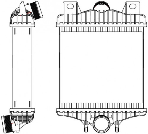 ОНВ (радиатор интеркулера) для а/м Land Rover Range Rover IV (12-)/Range Rover Sport II (13-) 3.0D/4.4D
