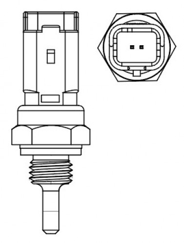 Датчик температуры для автомобилей Fiat Albea (06-)/Doblo (05-)/Grande Punto (05-)/Opel Astra H (04-) 1.3d/1.4i