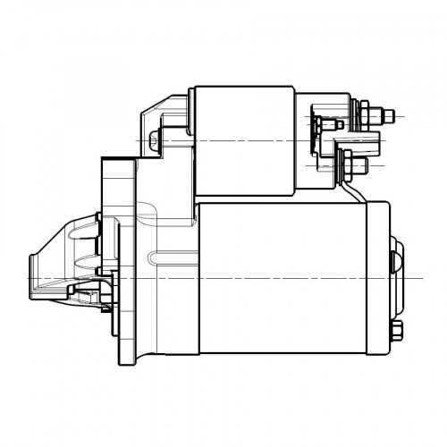 Стартер для автомобилей Renault Duster (10-)/Scenic II (05-)/Scenic III (09-) 1.6i 0,9кВт