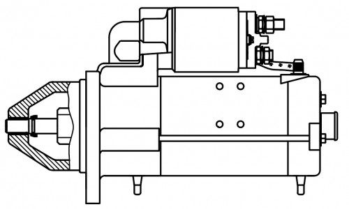 Стартер для автомобилей MAN L2000 (94-) с дв. D0824/G90 (87-) с дв. D0826 (11 зуб.) 24В 4кВт