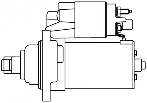 Стартер для автомобилей VAG Transporter T5 (03-)/Transporter T6 (15-) 2.0TDi (Start-Stop) 2кВт