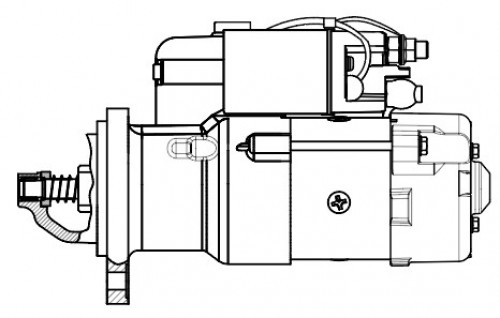 Стартер для автомобилей МАЗ/Shacman с дв. WP7 24В 6кВт (тип Prestolite)